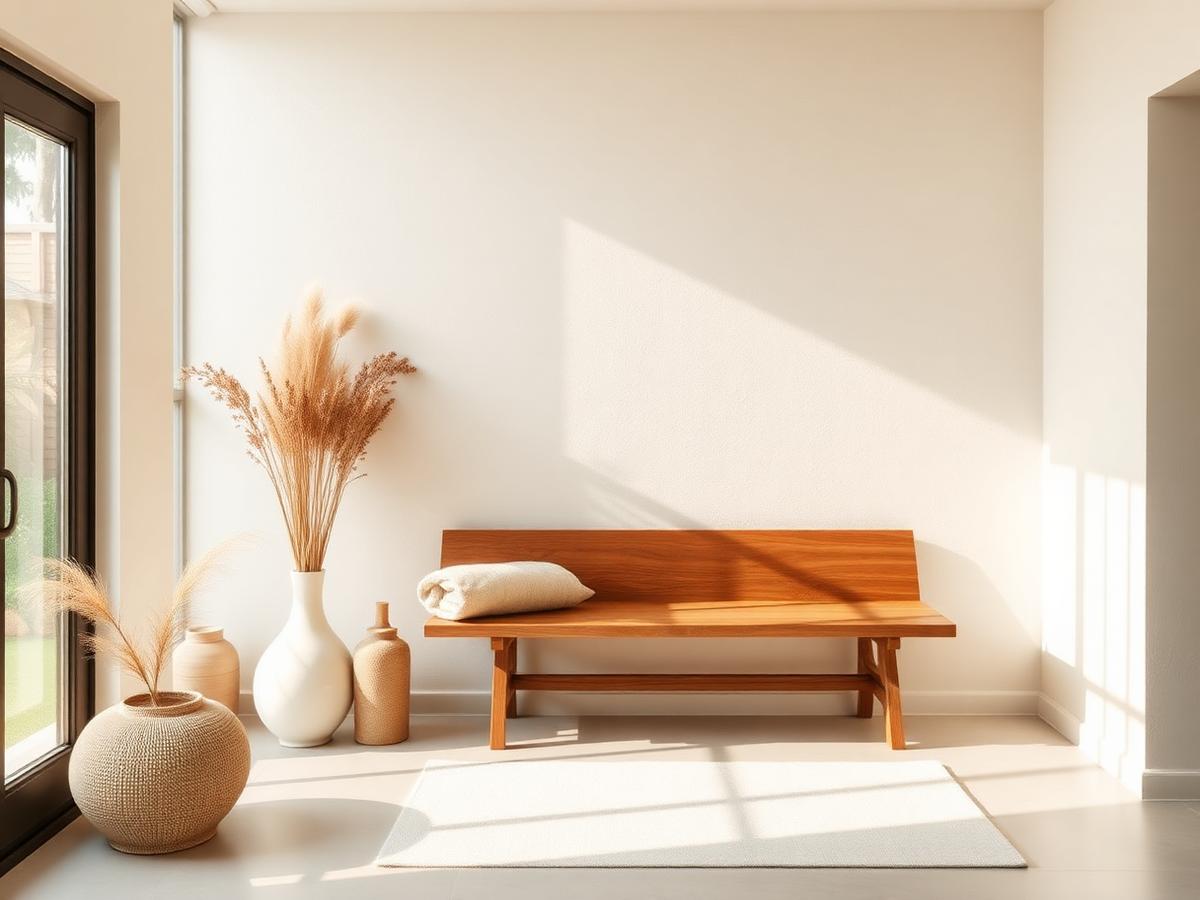 Recepção da Clínica Sattva com luz natural e elementos naturais
